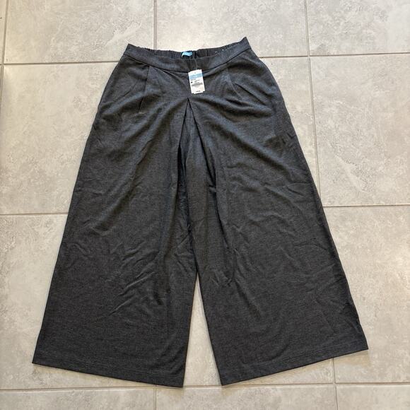 NWT J. McLaughlin Renee Wide Leg Pleated Pant Gray Stretch Wool Blend Size M - Picture 1 of 10